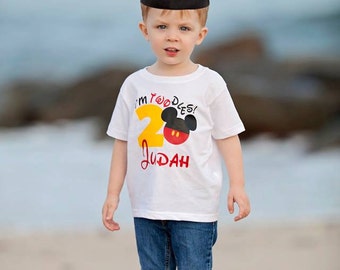Mickey "I'm Twodles" Birthday Shirt/Bodysuit - (0-24 months) (2T-5/6) - mickey mouse birthday shirt, disney vacation shirt, 2nd birthday