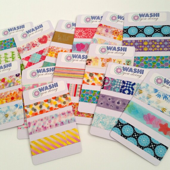 Washi tape sample cards 3 random patterns of 24 inch washi