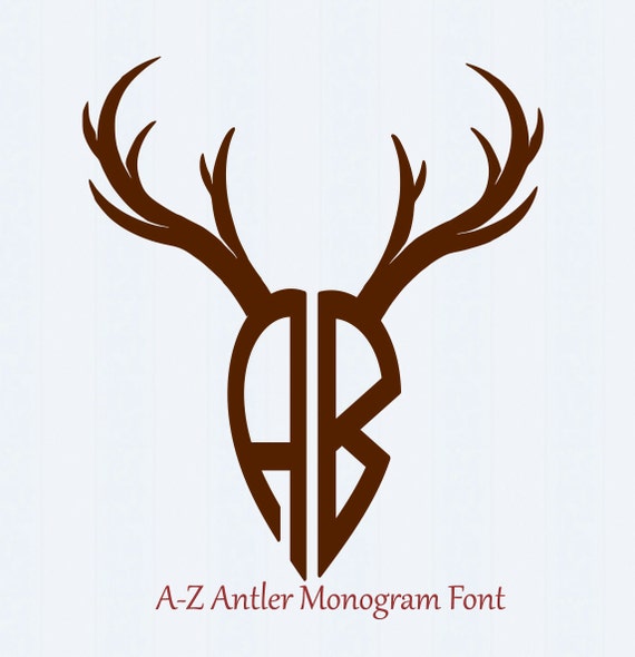 Download Deer Antler SVG Antler Font Svg Antler Alphabet by ...