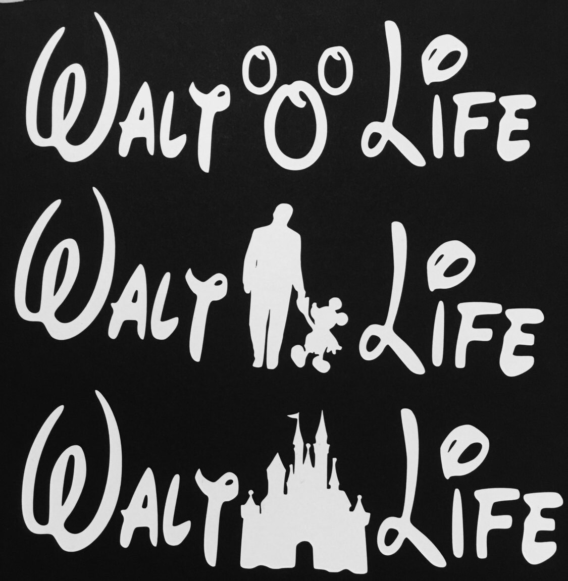 Disney's Walt Life Vinyl Decal Car Window Logo Disney