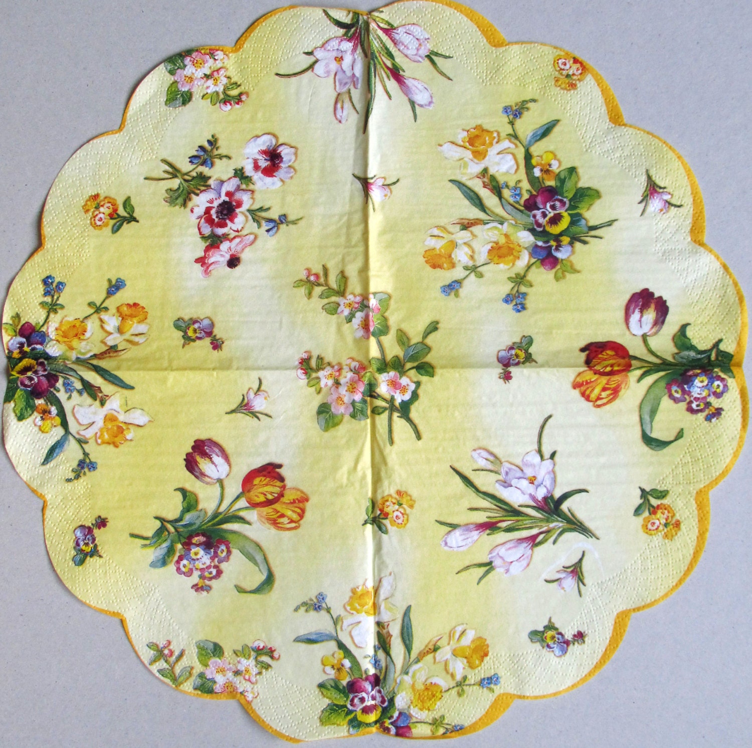 Decoupage paper napkins Spring Flowers Scrapbooking supplies