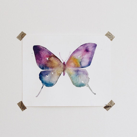 Hand Painted Watercolor Butterfly