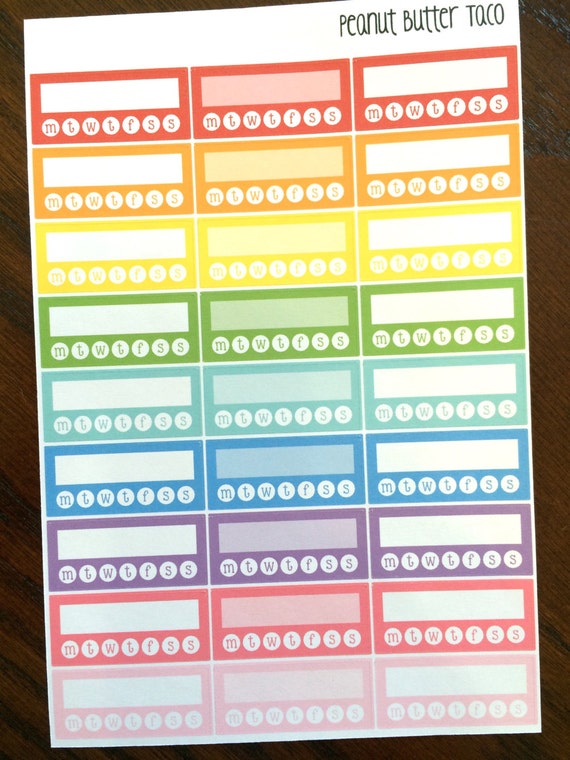 Single Habit Trackers Planner Stickers Routine Stickers