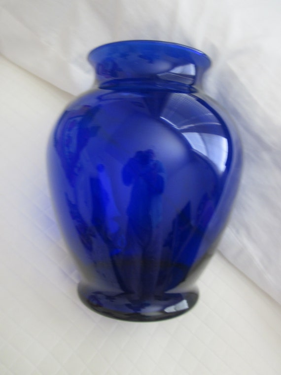 COBALT BLUE VASE Large by AllwaysSomethingBlue on Etsy