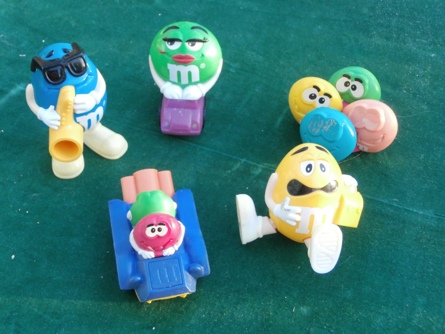 M&M mini candy dispensers MnM mini figures boy girl cars