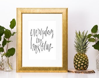 Everyday I'm Hustlin' Rick Ross Rap Lyrics Print