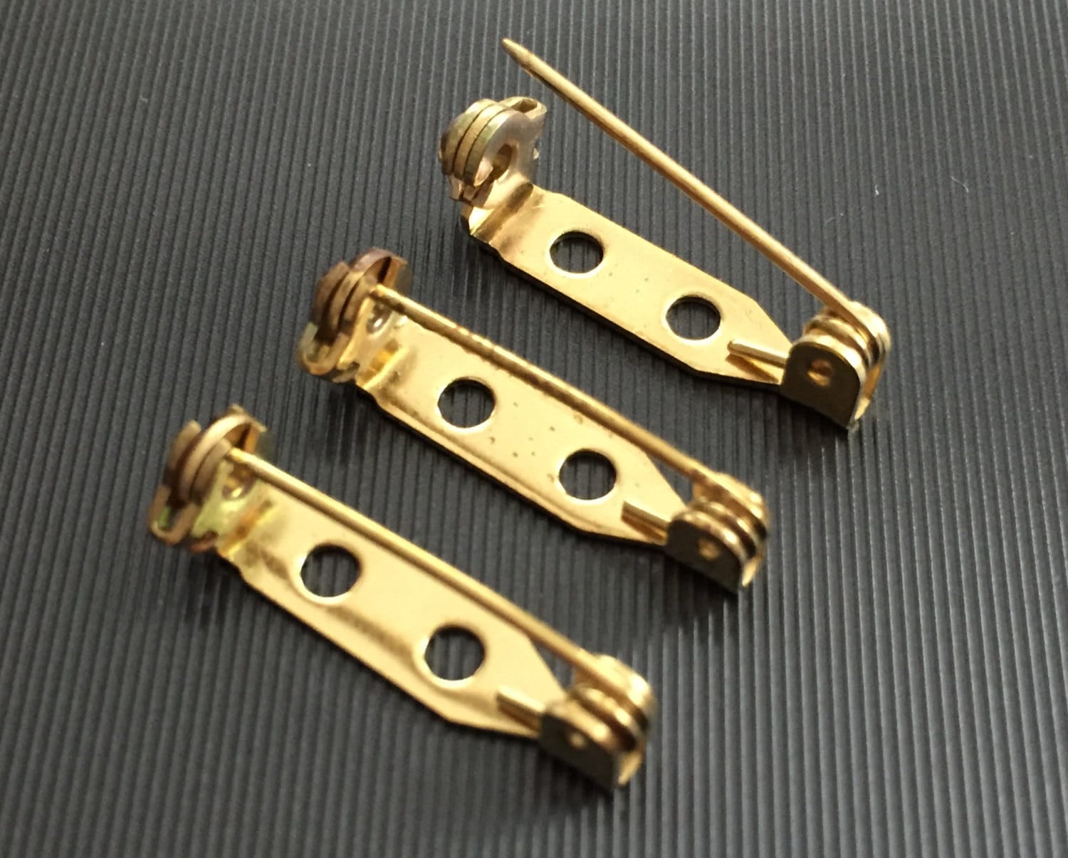 20 Pcs 20 mm raw brass Brooch Pin Back Safety Pin Findings