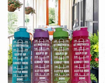 Water Bottle Tracker, Inspirational Water Bottle, Water Intake Tracker, 24 oz Water Bottle, Get Motivated