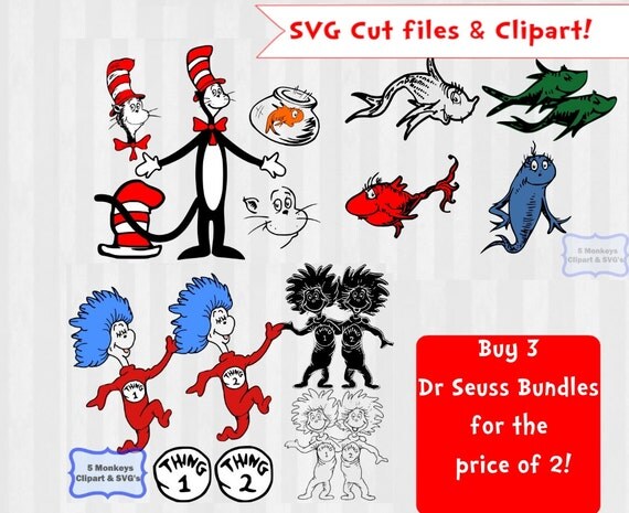 Cat in the hat SVG Dr Seuss Clip art Dr Seuss SVG by ...