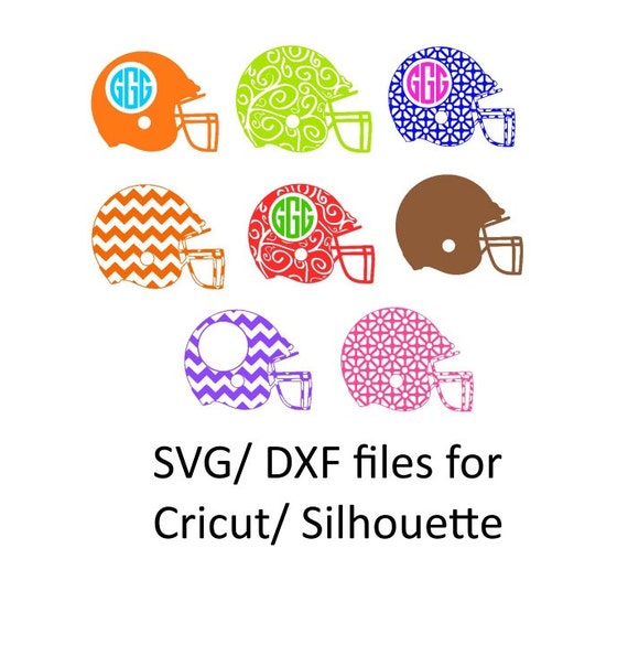 Download football helmet monogram SVG and DXF Cut File by ...