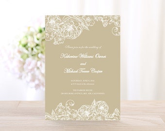 SALE 50% OFF Wedding Invitations Instant by NicyaPrintables