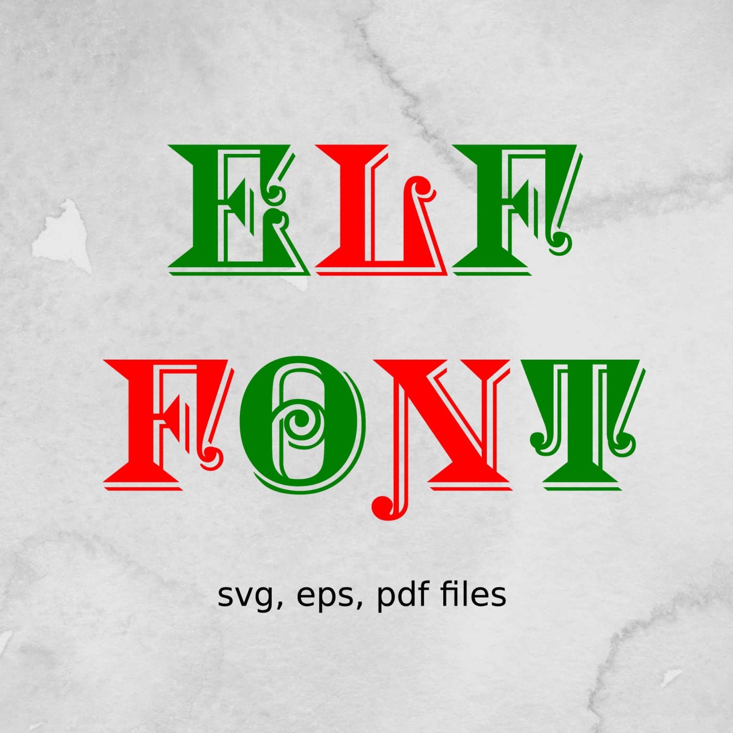 Download Elf Font SVG cutting files letter svg Christmas font