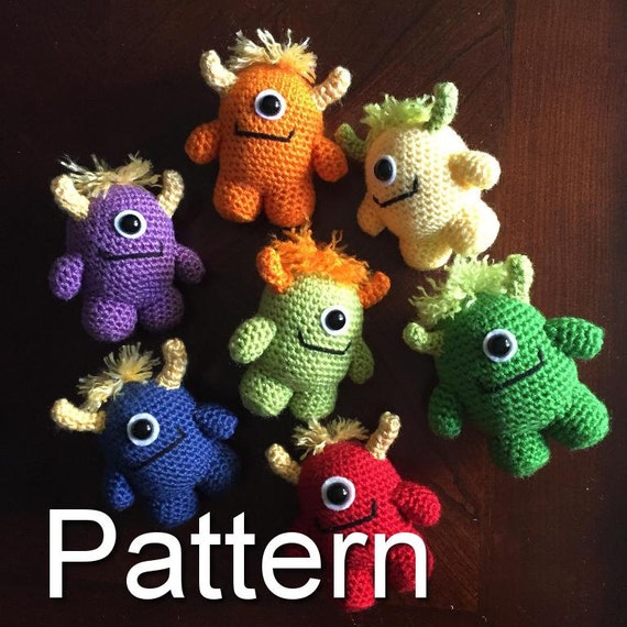 Little Monster Crochet Pattern Amigurumi Monster Amigurumi