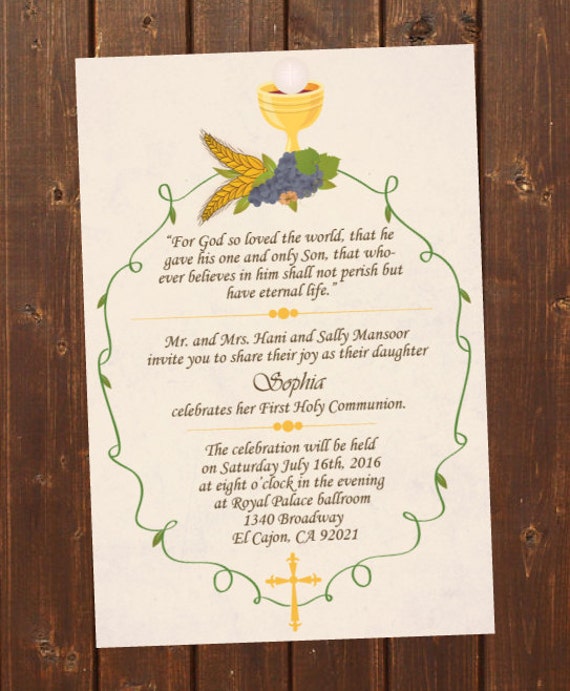 of invitation letters types different Printable Holy Card/First Invitation/E Communion Holy First