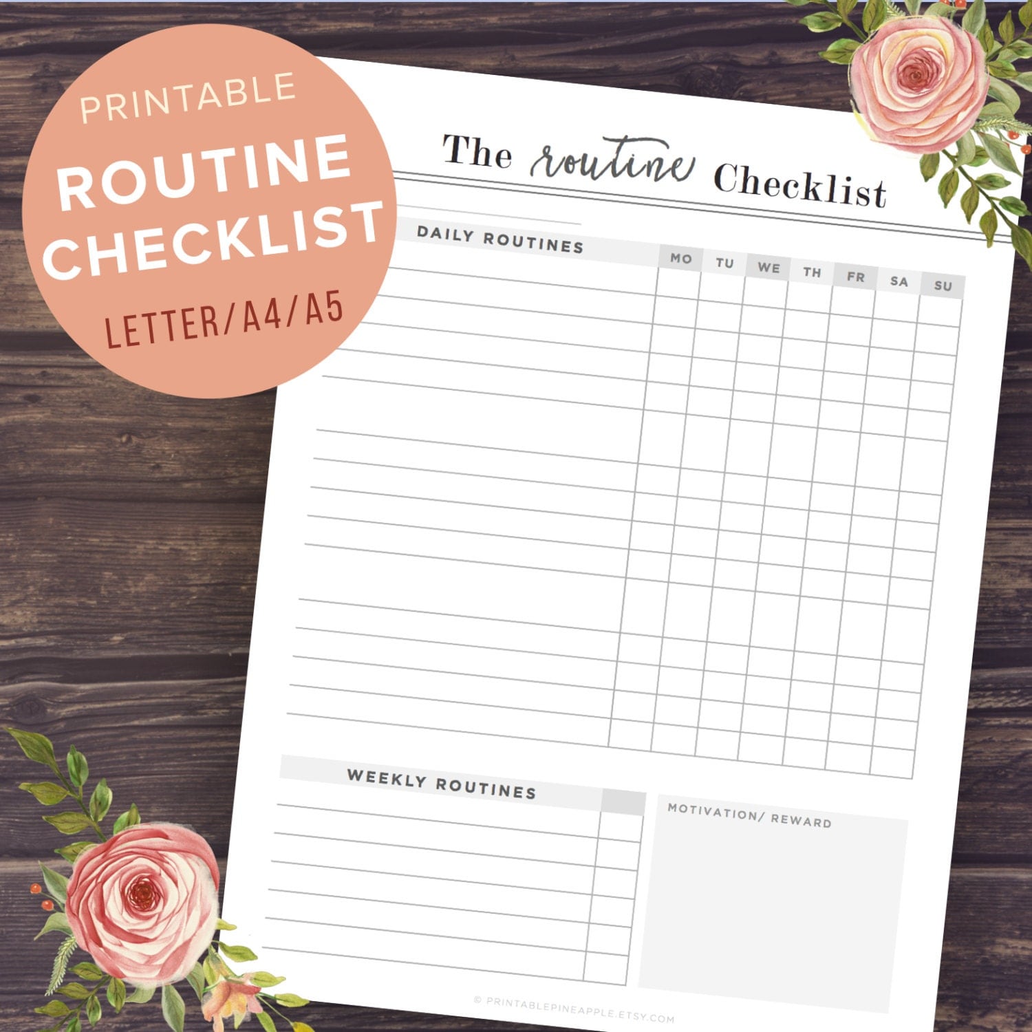 Daily Routine Lists Free Printable