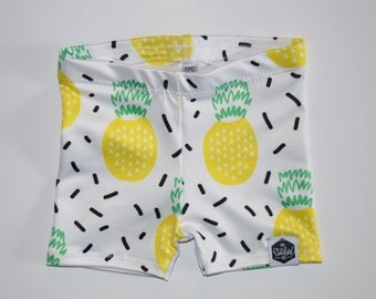 Pineapples - Baby Swim Shorts, Baby Swimming Trunks, Toddler Swim Shorts, Toddler Swimming Trunks