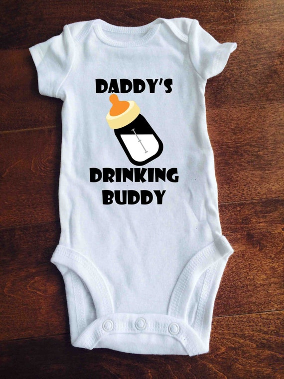 daddy's drinking buddy baby shirt