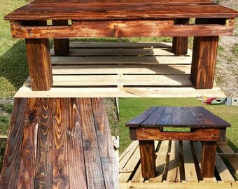 Beautiful Solid Pallet Coffee Table (pick your color or size)