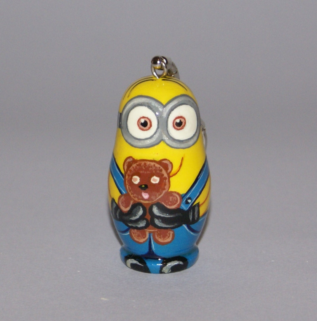 Keychain Minions Despicable Me keychain minion with two