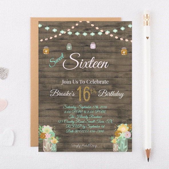 Rustic Birthday Invitations 6