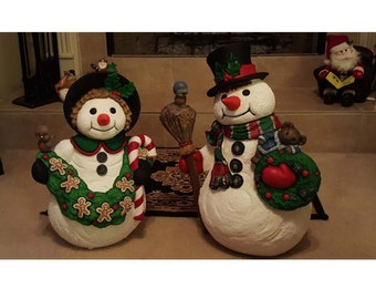 Items similar to Mr and Mrs Snowman PDF Crochet Pattern UK Terminology