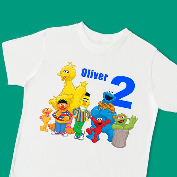 sesame street personalized birthday shirts