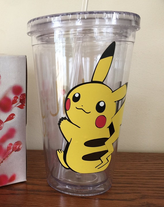 Pokemon Go Pikachu Drink Tumbler by LolasCustomLoft on Etsy