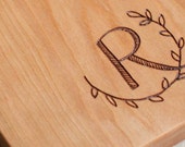Monogram, Custom Engraved, Laser Engraved, Personalized Board, Letter Engraving, Cutting Board (Board Not Included) - FREE CARE KIT