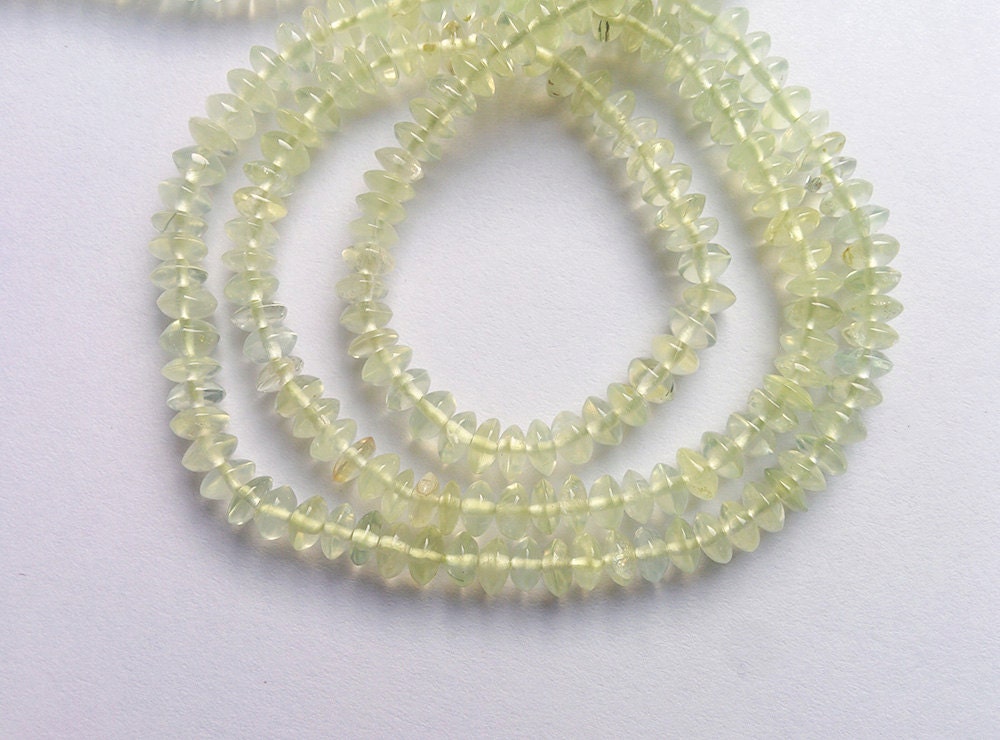 3.50-4 mm Prehnite beads 14 inches Prehnite Saucer by beadsnchips