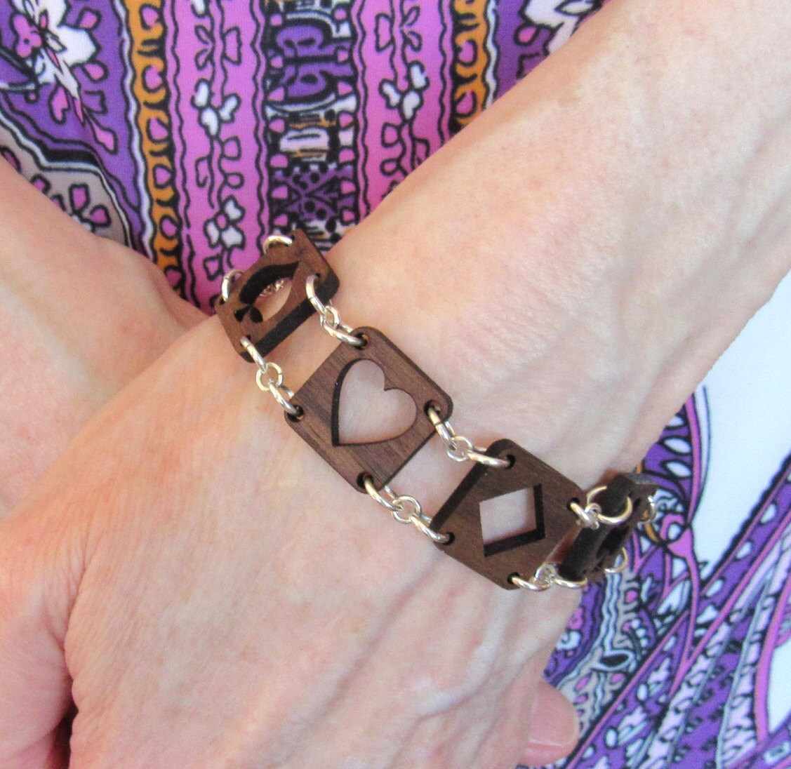 Aces Bracelet Playing Card Jewelry Poker Card Jewelry Wood