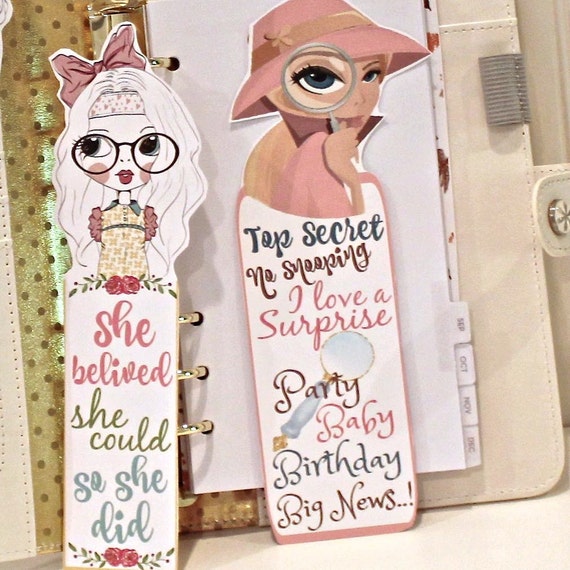 planner bookmark cute girls quote bookmark planner