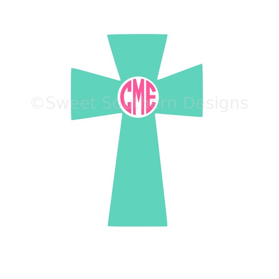 Download Monogram cross SVG instant download design for cricut or