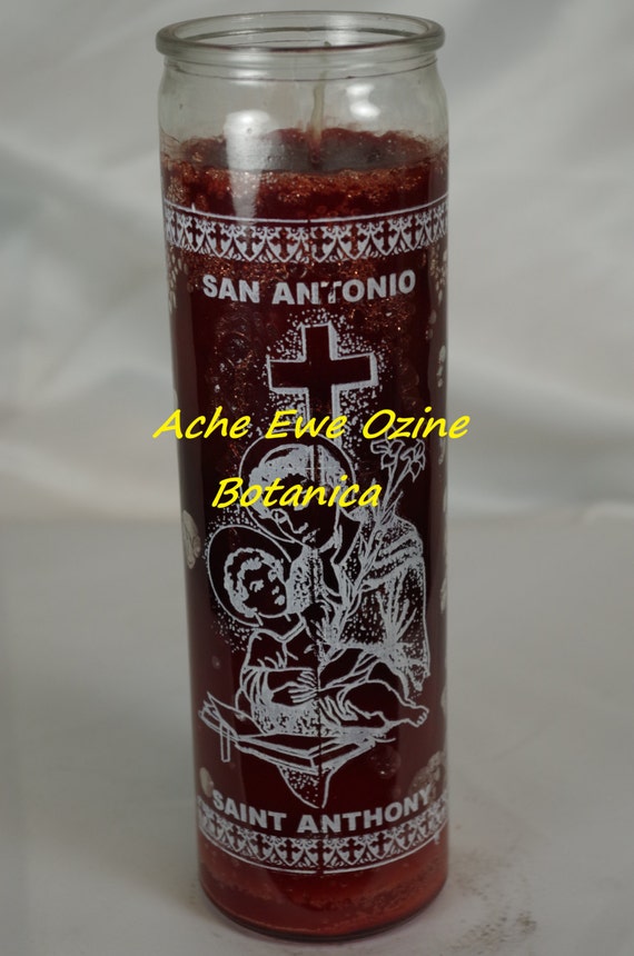 Saint Anthony San Antonio CANDLE Miracles by AcheEweOzine on Etsy