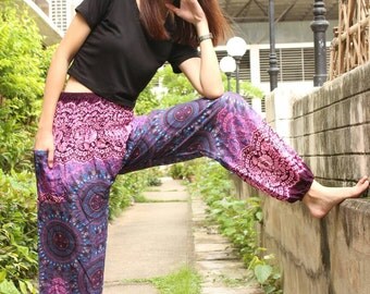 Rose Purple pants /Womens pants /Womens Harem pants /Womens Boho pants /Womens Gypsy pants /Womens Hippie pants