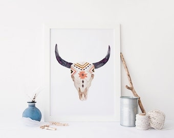 Bull Skull Wall Decor cow skull decor | etsy Bull Skull Wall Decor cow skull decor | etsy