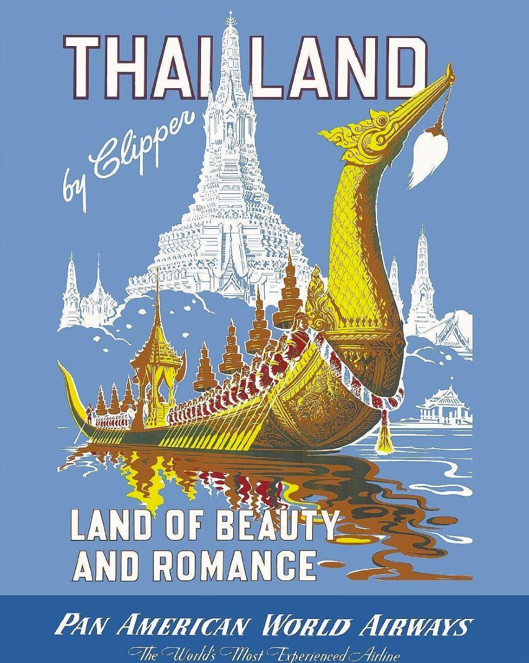 Thailand Travel Poster Thailand Vintage Travel by TheTravelShop