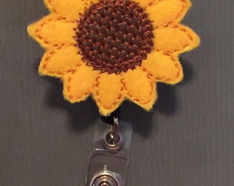 Cute Sunflower Badge Reel