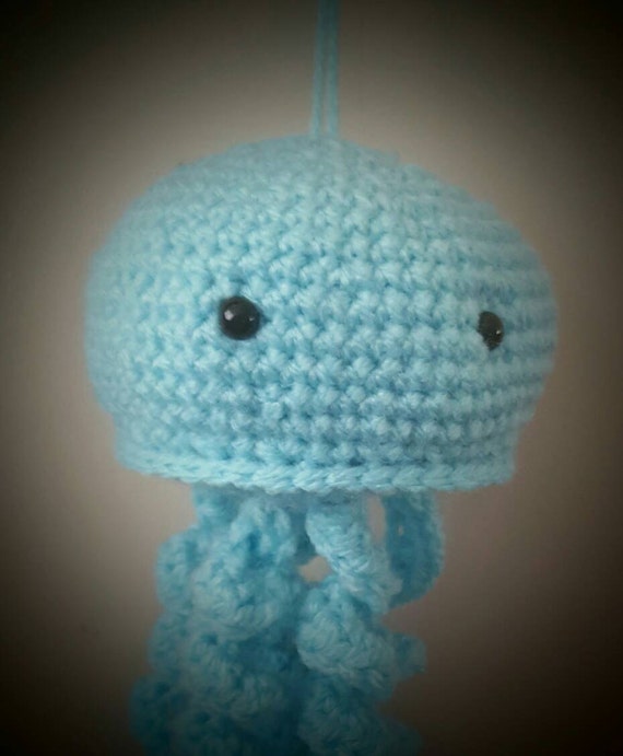 Crochet hanging jellyfish room decor by StaceyRoseCrochet on Etsy