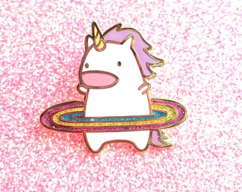 Work it, Hula Unicorn! Hard Enamel Pin (With Glitter!)