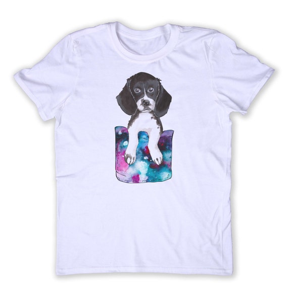 dog in a pocket t shirt