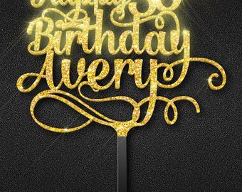 30th birthday cake topper. Thirty cake topper. Custom birthday cake topper. Unique birthday cake topper. Cake decoration.