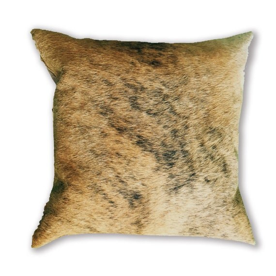 Authentic camel cowhide pillow decorative pillow by CamuDecor