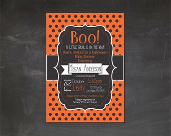 Halloween Baby Shower Invitation //October Baby Shower // Boy Baby Shower Invitation // Girl Baby Shower Invites