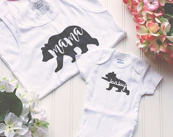 Baby Bear Onesie® - baby clothes, Gerber Onesie®, boho bodysuit, take home outfit, boytribal outfit, hand drawn, new baby clothes, woodland