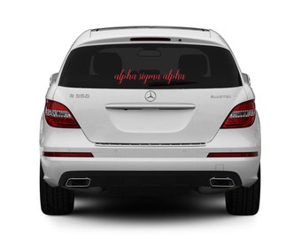 Alpha Sigma Alpha Sticker, ASA Decal, Alpha Sigma Alpha Decal, Sorority Decal, Car Decal, truck window sticker, jeep window sticker