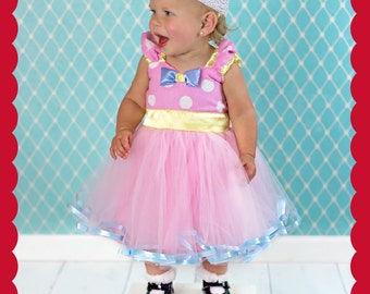 MINNIE MOUSE dress, pink and gold Minnie Mouse dress, baby Minnie Mouse costume, 1st birthday baby outfit for girl, SALE