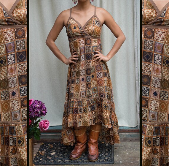 AGAVE DRESS Bohemian Hippie Maxi Elegant Prom by TimjanDesign