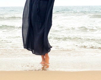 Caftan Maxi Dress - Beach Cover Up - Kaftan - Muumuu - Black