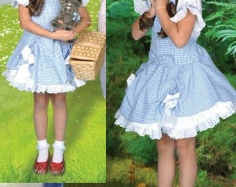 Wizard of Oz Inspired Dorothy Costume Dress for toddlers and girls 3t to size 10 Halloween