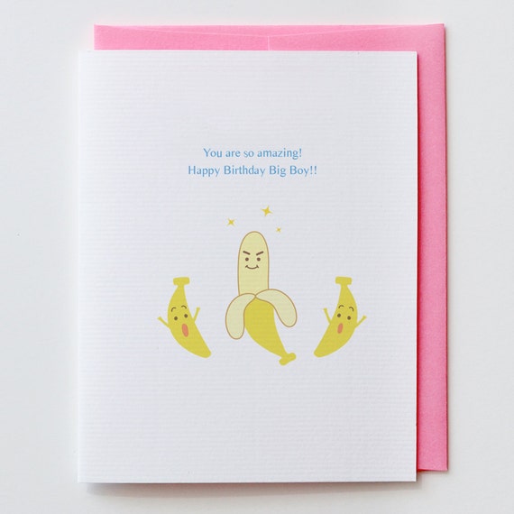 birthday kaise card banana greeting Birthday Greeting Card Big Happy Boy Birthday Card Banana
